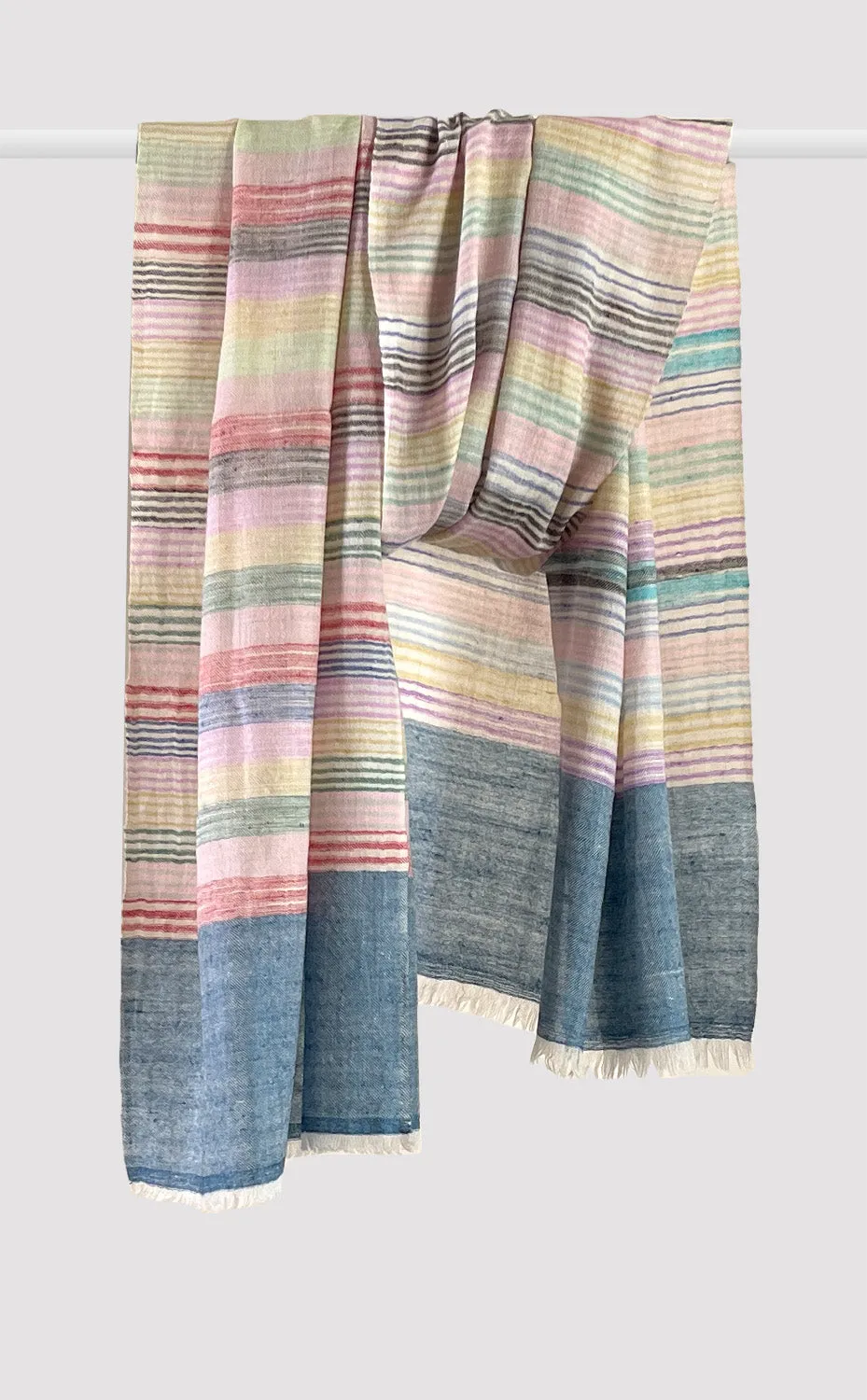 Cashmere Ikat Stripes Stole
